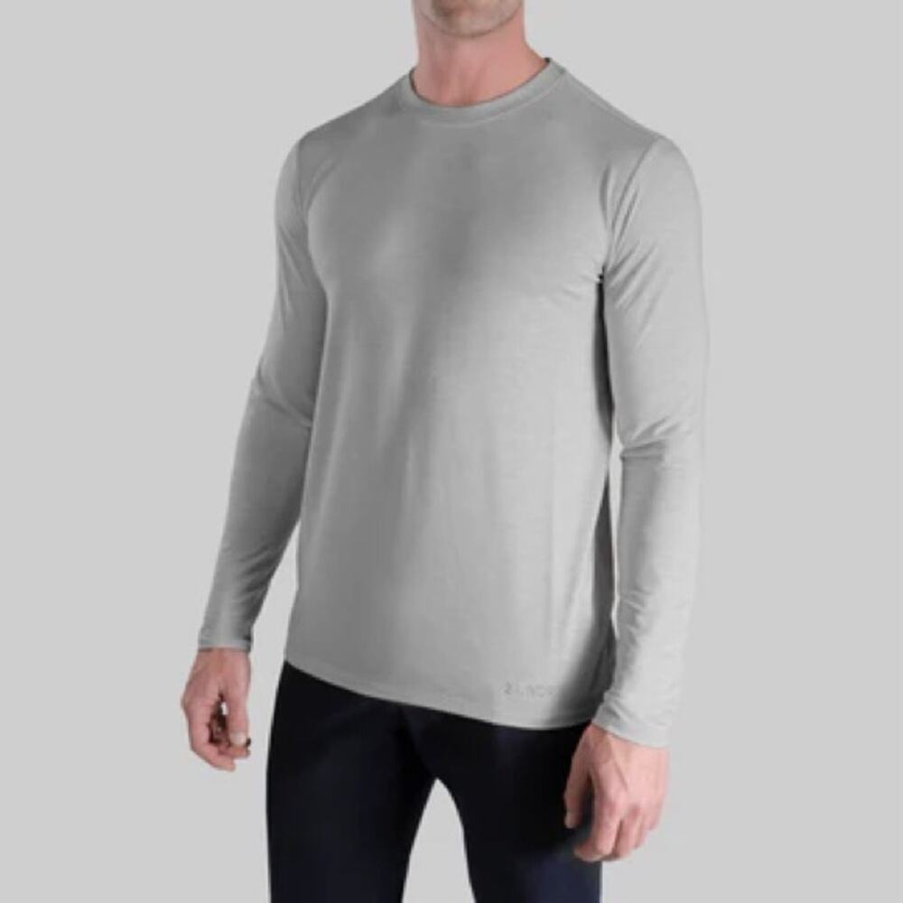 2 UNDR Luxury Long Sleeve Crew Tee - Grey XL